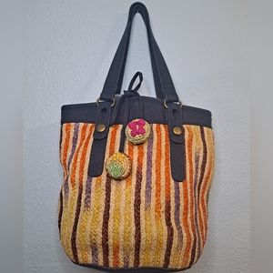 LUCKY BRAND STRAW TOTE BAG